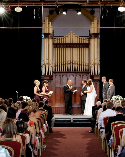 Wedding ceremony at the church theatre.